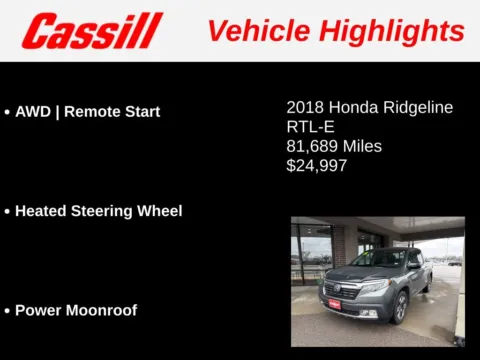 More photos of 2018 Honda Ridgeline RTL-E at Cassill Motors, IA