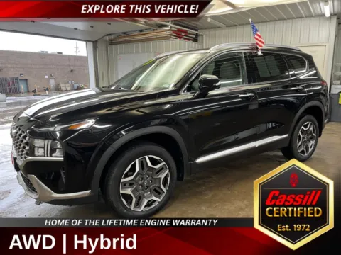 Black 2023 Hyundai Santa Fe Hybrid SEL Premium for sale in Cedar Rapids, IA
