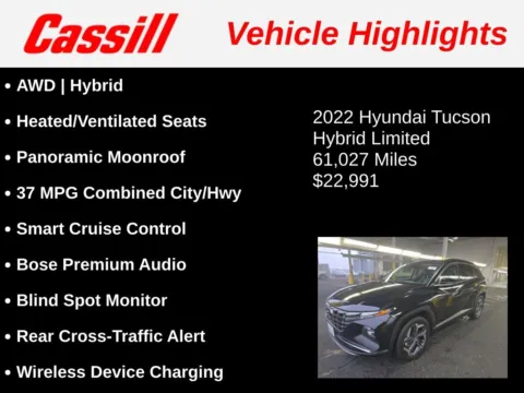 Another view of 2022 Hyundai Tucson Hybrid Limited for sale in Cedar Rapids, IA at Cassill Motors