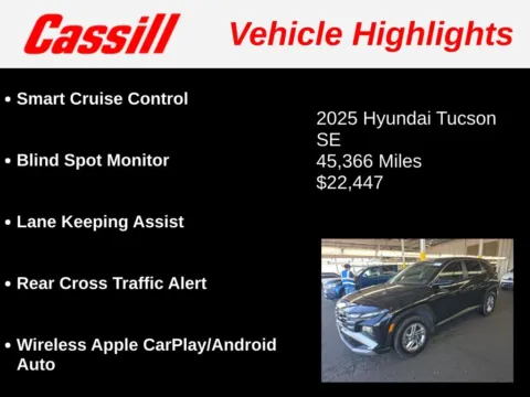 Another view of 2025 Hyundai Tucson SE for sale in Cedar Rapids, IA at Cassill Motors