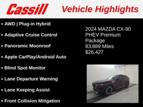 Another view of 2024 Mazda CX-90 PHEV Premium for sale in Cedar Rapids, IA at Cassill Motors