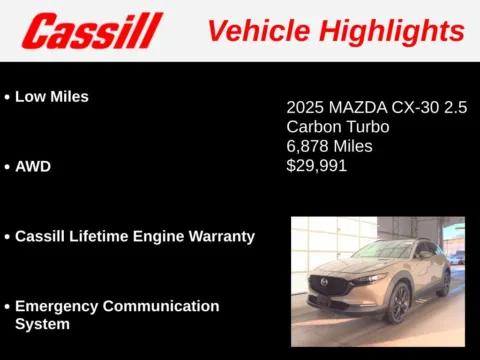 Another view of 2025 Mazda CX-30 2.5 Carbon Turbo for sale in Cedar Rapids, IA at Cassill Motors