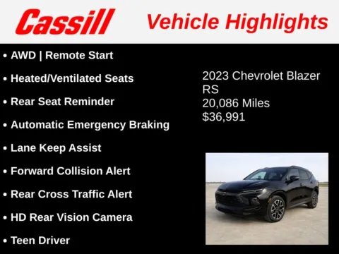 More photos of 2023 Chevrolet Blazer RS at Cassill Motors, IA