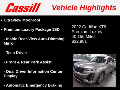 Another view of 2022 Cadillac XT6 Premium Luxury for sale in Cedar Rapids, IA at Cassill Motors
