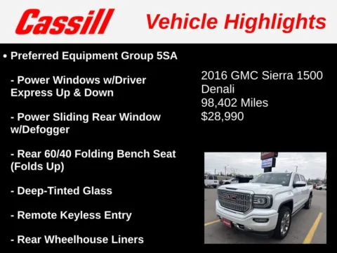 More photos of 2016 GMC Sierra 1500 Denali at Cassill Motors, IA