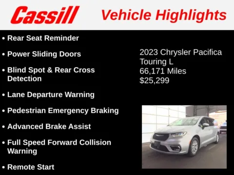 Another view of 2023 Chrysler Pacifica Touring L for sale in Cedar Rapids, IA at Cassill Motors