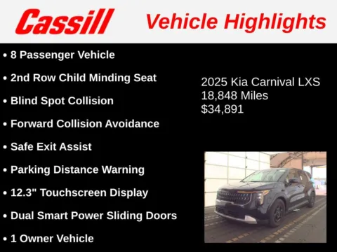 Another view of 2025 Kia Carnival LXS for sale in Cedar Rapids, IA at Cassill Motors