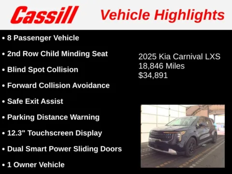 Another view of 2025 Kia Carnival LXS for sale in Cedar Rapids, IA at Cassill Motors