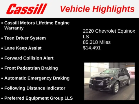 Another view of 2020 Chevrolet Equinox LS for sale in Cedar Rapids, IA at Cassill Motors