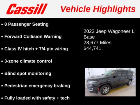 Another view of 2023 Jeep Wagoneer L for sale in Cedar Rapids, IA at Cassill Motors
