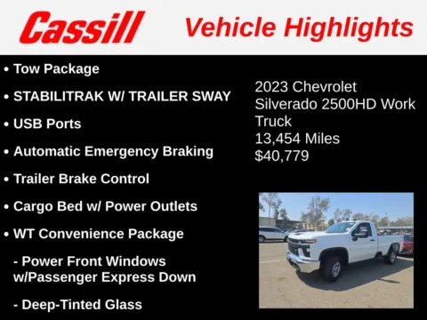 Another view of 2023 Chevrolet Silverado 2500HD Work Truck for sale in Cedar Rapids, IA at Cassill Motors