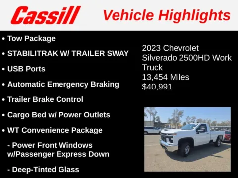 Another view of 2023 Chevrolet Silverado 2500HD Work Truck for sale in Cedar Rapids, IA at Cassill Motors