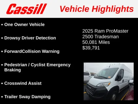 Another view of 2025 Ram ProMaster 2500 High Roof for sale in Cedar Rapids, IA at Cassill Motors