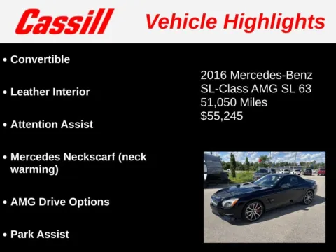 Another view of 2016 Mercedes-Benz SL-Class SL 63 AMG for sale in Cedar Rapids, IA at Cassill Motors