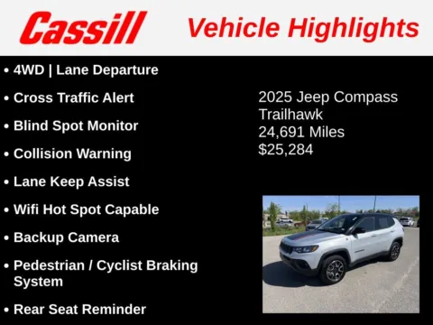 Another view of 2025 Jeep Compass Trailhawk for sale in Cedar Rapids, IA at Cassill Motors