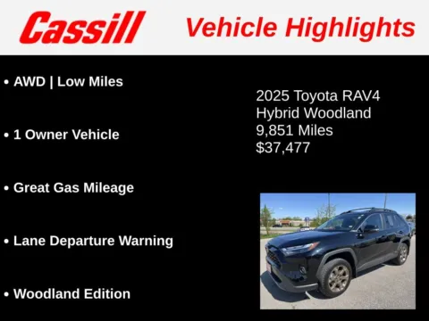 Another view of 2025 Toyota RAV4 Hybrid Woodland Edition for sale in Cedar Rapids, IA at Cassill Motors