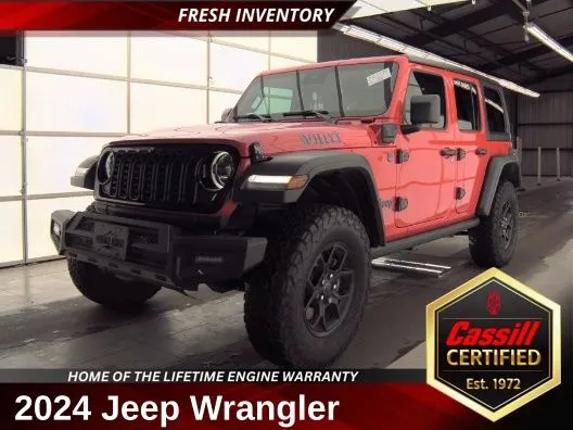 Red 2024 Jeep Wrangler Willys 4xe for sale in Cedar Rapids, IA