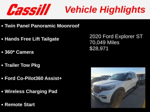 Another view of 2020 Ford Explorer ST for sale in Cedar Rapids, IA at Cassill Motors