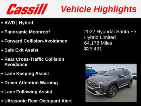 Another view of 2022 Hyundai Santa Fe Hybrid Limited for sale in Cedar Rapids, IA at Cassill Motors