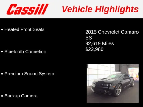 Another view of 2015 Chevrolet Camaro SS for sale in Cedar Rapids, IA at Cassill Motors