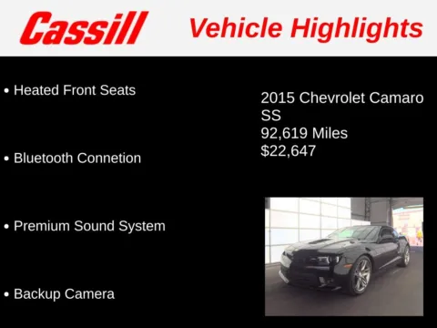 Another view of 2015 Chevrolet Camaro SS for sale in Cedar Rapids, IA at Cassill Motors