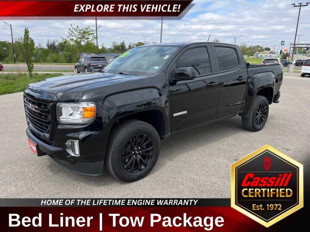 Black 2022 GMC Canyon Elevation for sale in Cedar Rapids, IA