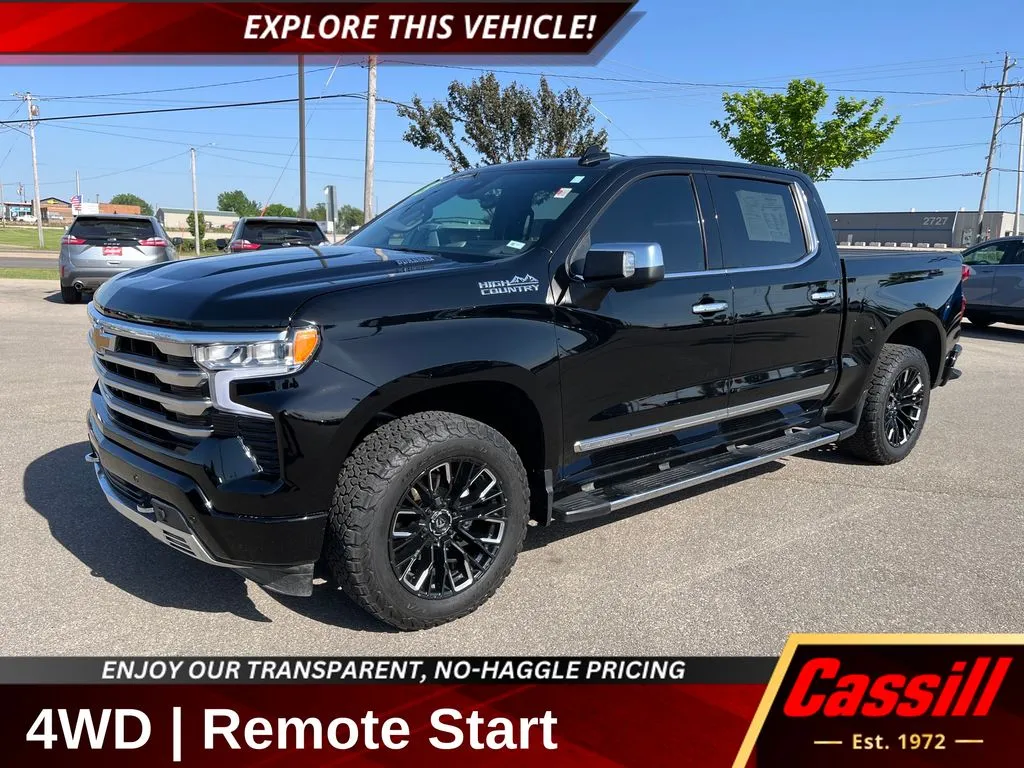 Black 2023 Chevrolet Silverado 1500 High Country for sale in Cedar Rapids, IA