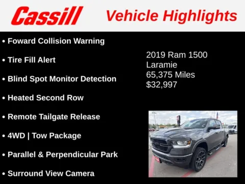 Another view of 2019 Ram 1500 Laramie for sale in Cedar Rapids, IA at Cassill Motors