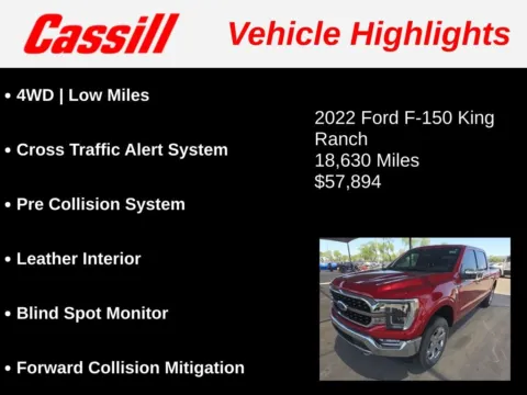 Another view of 2022 Ford F-150 King Ranch for sale in Cedar Rapids, IA at Cassill Motors