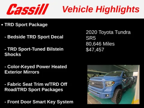 Another view of 2020 Toyota Tundra SR5 for sale in Cedar Rapids, IA at Cassill Motors