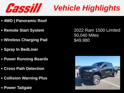 Another view of 2022 Ram 1500 Limited for sale in Cedar Rapids, IA at Cassill Motors
