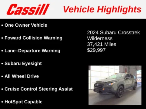 Another view of 2024 Subaru Crosstrek Wilderness for sale in Cedar Rapids, IA at Cassill Motors