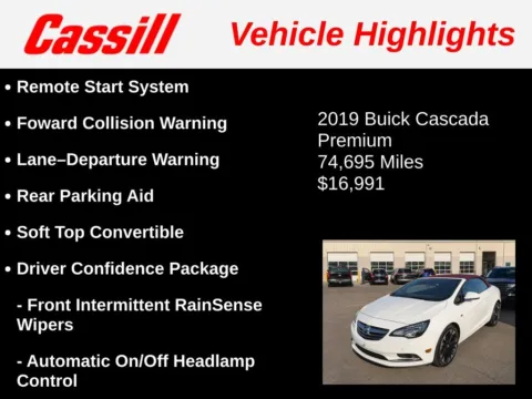 Another view of 2019 Buick Cascada Premium for sale in Cedar Rapids, IA at Cassill Motors