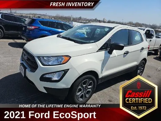White 2021 Ford EcoSport S for sale in Cedar Rapids, IA