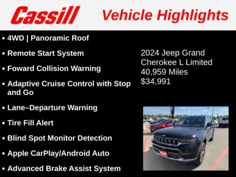 Another view of 2024 Jeep Grand Cherokee L Limited for sale in Cedar Rapids, IA at Cassill Motors
