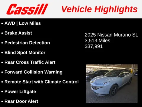 Another view of 2025 Nissan Murano SL for sale in Cedar Rapids, IA at Cassill Motors