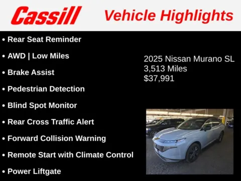Another view of 2025 Nissan Murano SL for sale in Cedar Rapids, IA at Cassill Motors
