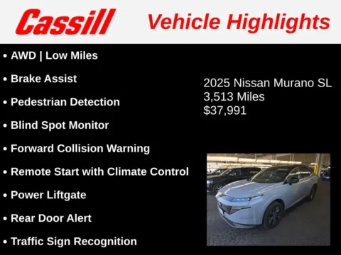 Another view of 2025 Nissan Murano SL for sale in Cedar Rapids, IA at Cassill Motors