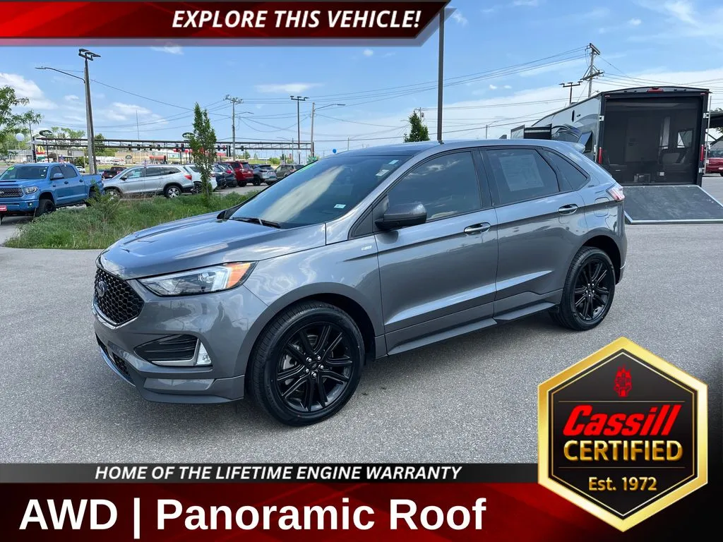 Gray 2024 Ford Edge ST Line for sale in Cedar Rapids, IA