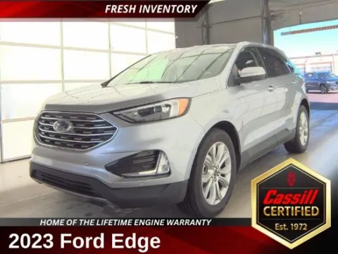 Silver 2023 Ford Edge Titanium for sale in Cedar Rapids, IA