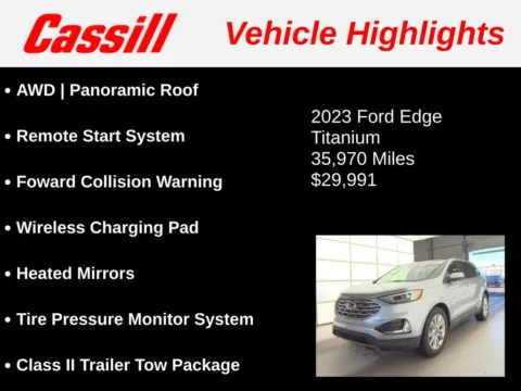 Another view of 2023 Ford Edge Titanium for sale in Cedar Rapids, IA at Cassill Motors