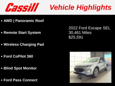 Another view of 2022 Ford Escape SEL for sale in Cedar Rapids, IA at Cassill Motors