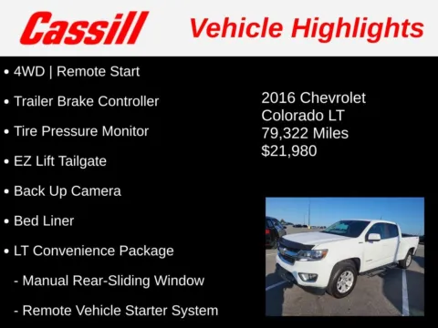 Another view of 2016 Chevrolet Colorado LT for sale in Cedar Rapids, IA at Cassill Motors