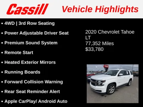 Another view of 2020 Chevrolet Tahoe LT for sale in Cedar Rapids, IA at Cassill Motors