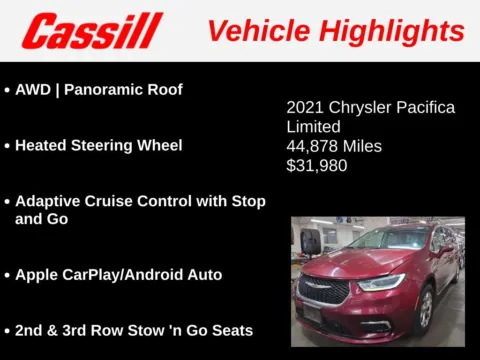 Another view of 2021 Chrysler Pacifica Limited for sale in Cedar Rapids, IA at Cassill Motors