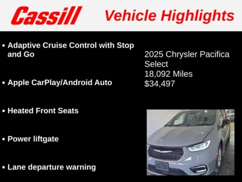 Another view of 2025 Chrysler Pacifica Select for sale in Cedar Rapids, IA at Cassill Motors