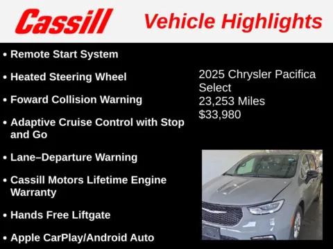 Another view of 2025 Chrysler Pacifica Select for sale in Cedar Rapids, IA at Cassill Motors