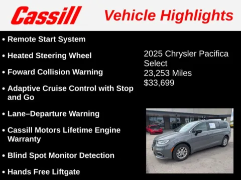 Another view of 2025 Chrysler Pacifica Select for sale in Cedar Rapids, IA at Cassill Motors