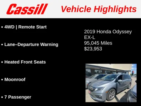 Another view of 2019 Honda Odyssey EX-L for sale in Cedar Rapids, IA at Cassill Motors