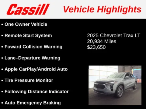 Another view of 2025 Chevrolet Trax LT for sale in Cedar Rapids, IA at Cassill Motors